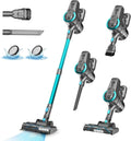 Kabelloser Akku-Staubsauger, 25000Pa Saugkraft, 175W Motor, 50 Min Laufzeit, Anti-Tangle-Bürste, Selbststehend, Leicht, Ideal für Teppiche, Hartböden und Tierhaare