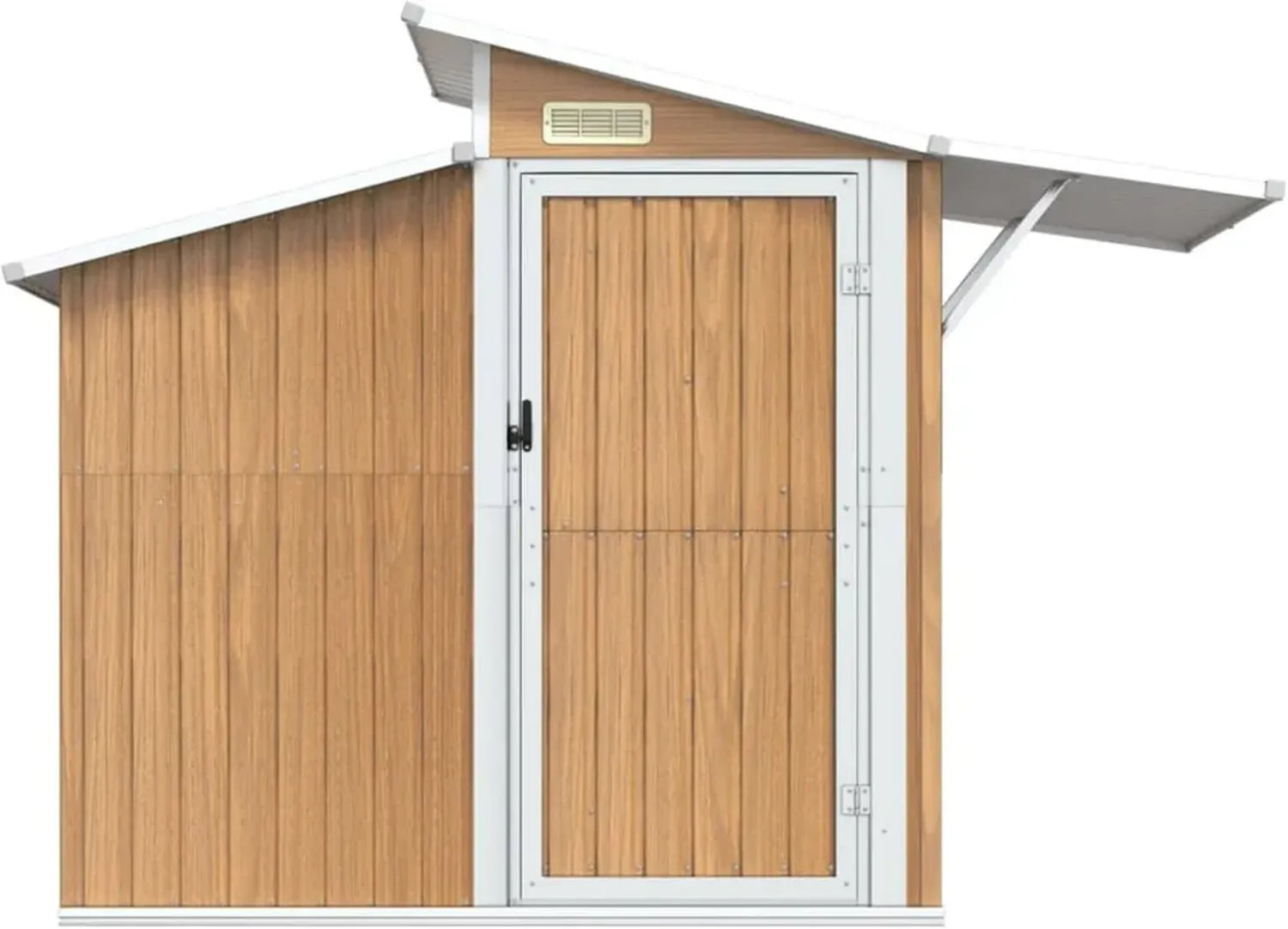 Tidyard Metall Gerätehaus Braun 270x130x208,5 cm - Robuster Gartenschuppen