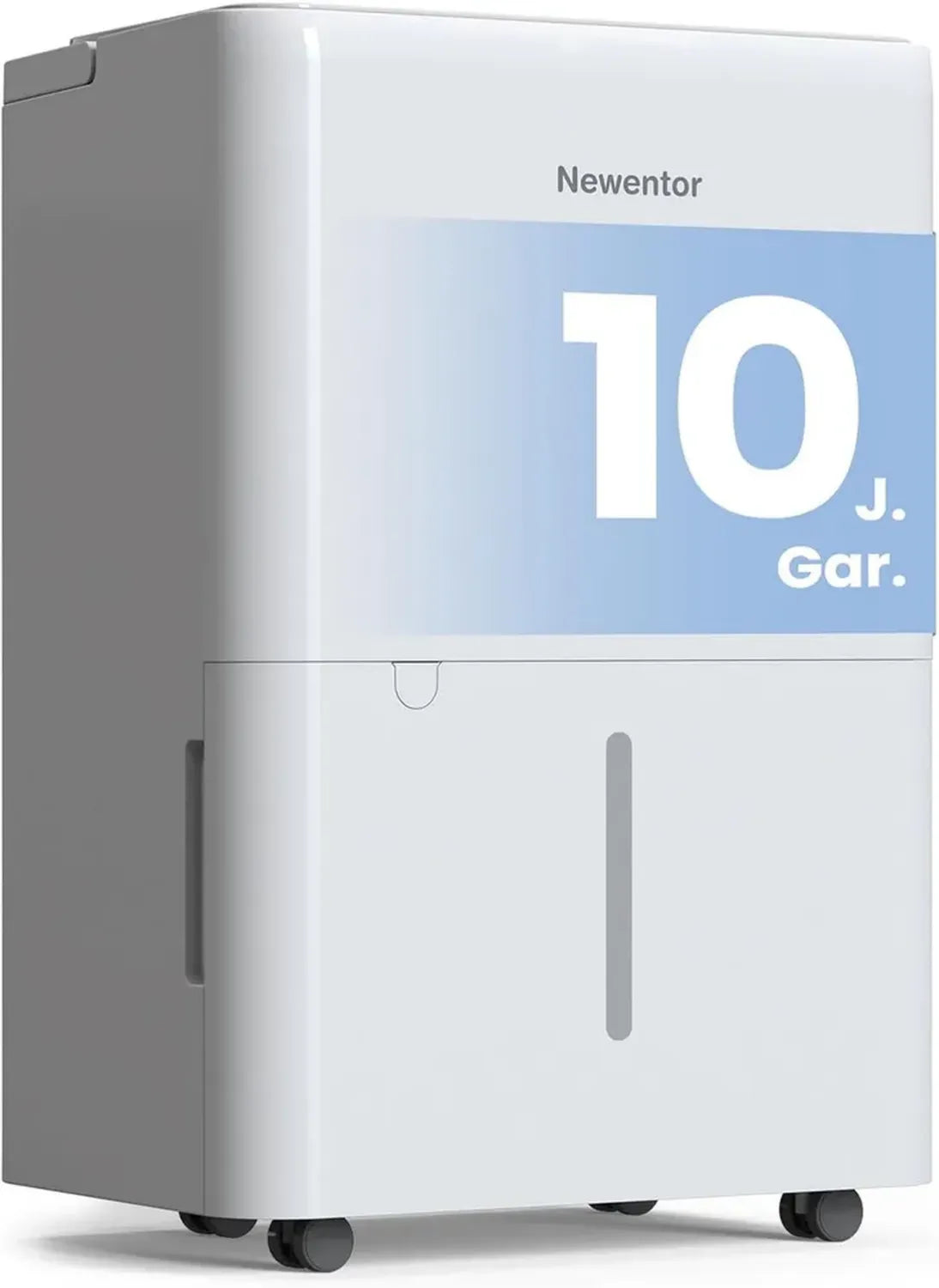Newentor Elektrischer Luftentfeuchter 12L für Keller und Wohnräume, leise 35dB, geeignet für 122m³/25m², mit Timer, Filter und 1M Ablaufschlauch, 10 Jahre Garantie
