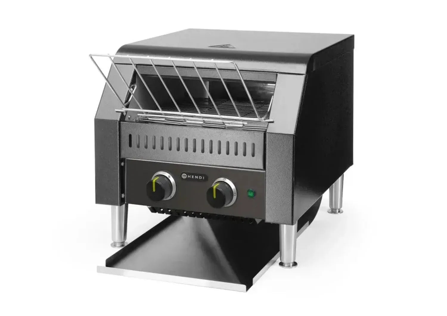 HENDI Doppelter Förderbandtoaster, einstellbare Röstzeit bis 3 Minuten, 230V, 2240W, Edelstahl/Schwarz